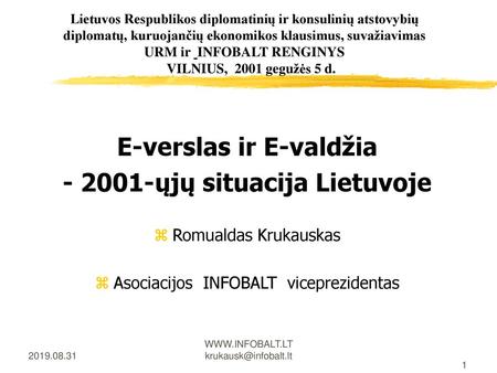 E-verslas ir E-valdžia