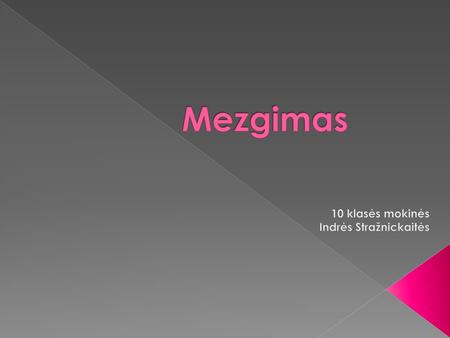 10 klasės mokinės Indrės Stražnickaitės