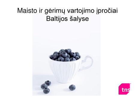 Maisto ir gėrimų vartojimo įpročiai Baltijos šalyse
