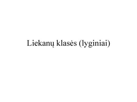 Liekanų klasės (lyginiai)