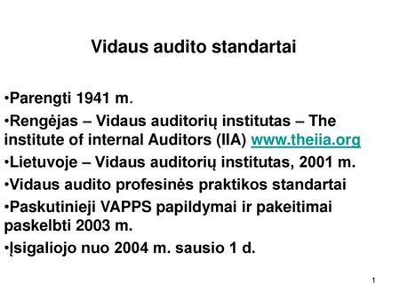 Vidaus audito standartai