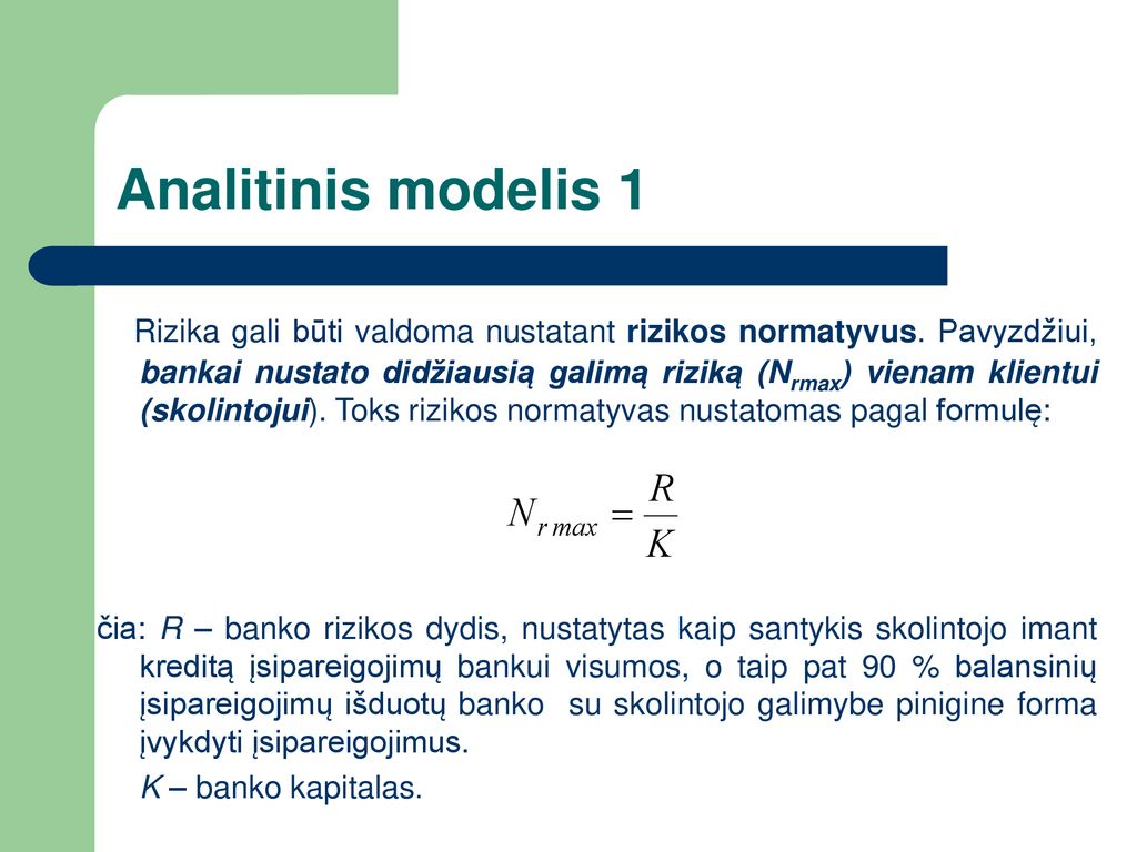 Analitinis modelis 1