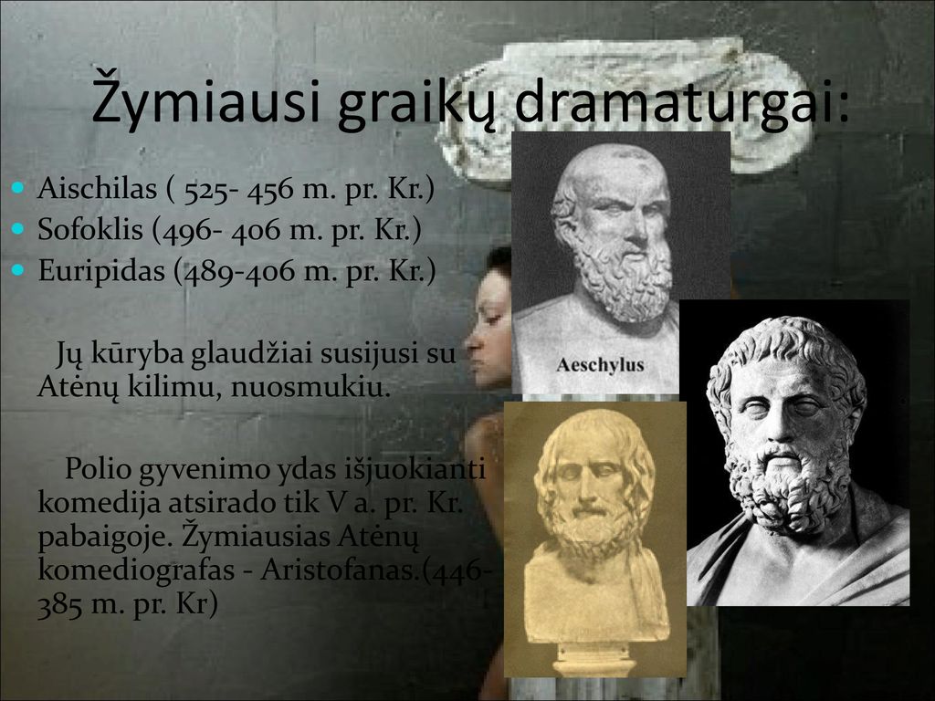Žymiausi graikų dramaturgai: