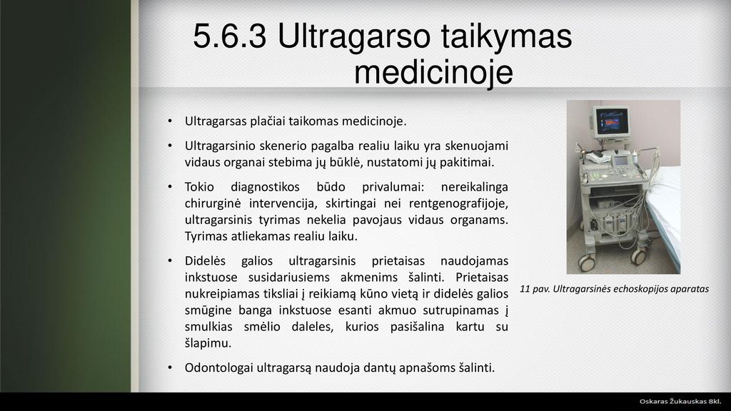 5.6.3 Ultragarso taikymas medicinoje