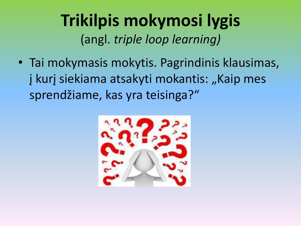 Trikilpis mokymosi lygis (angl. triple loop learning)
