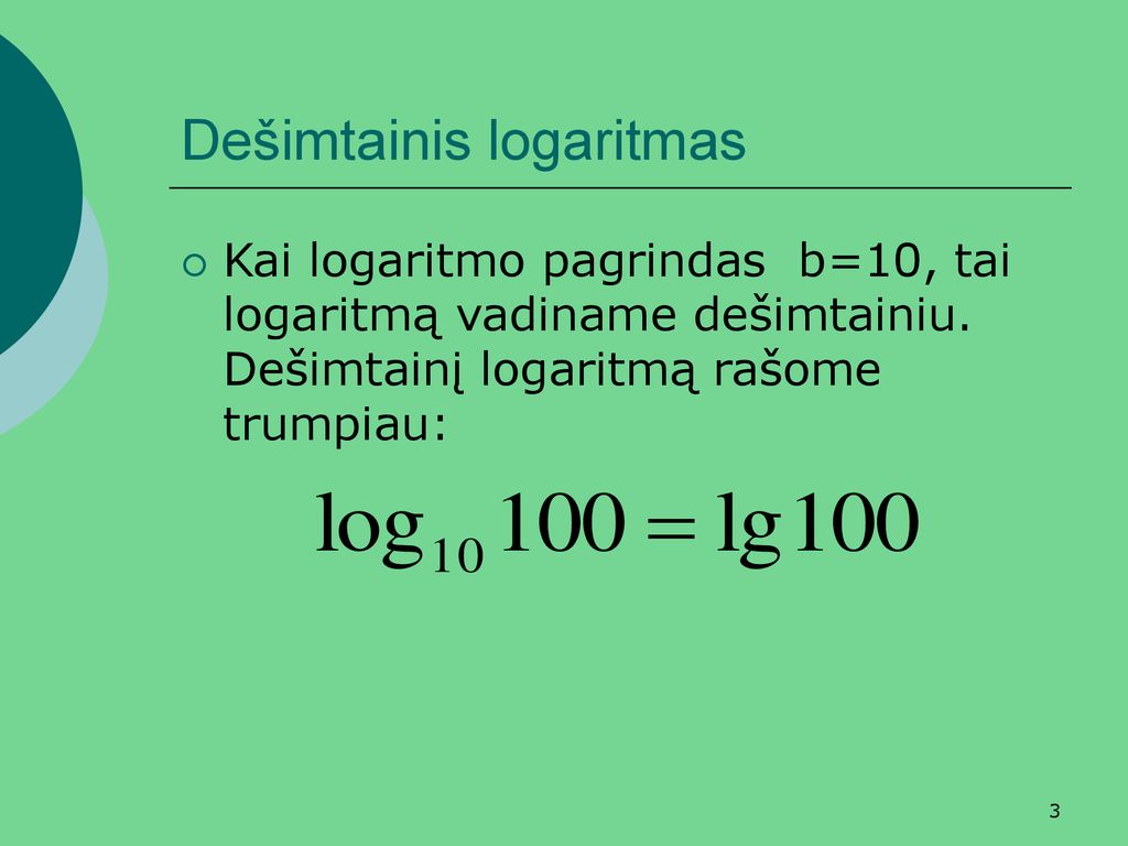 Dešimtainis logaritmas