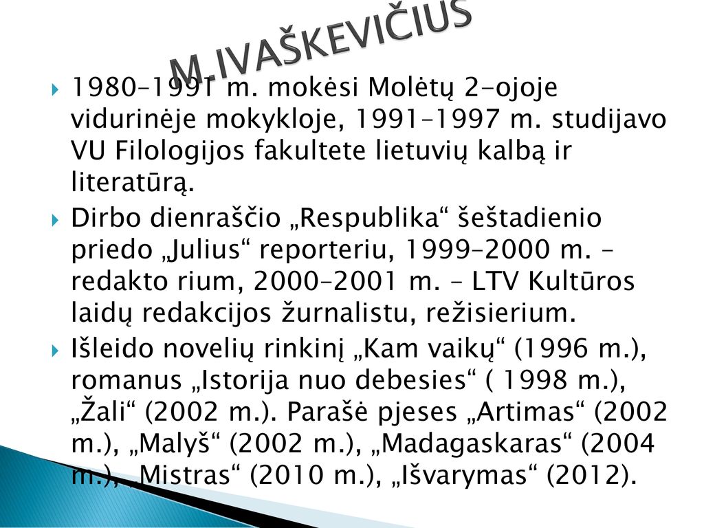 M.IVAŠKEVIČIUS
