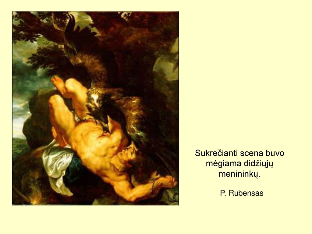 Sukrečianti scena buvo mėgiama didžiųjų menininkų. P. Rubensas
