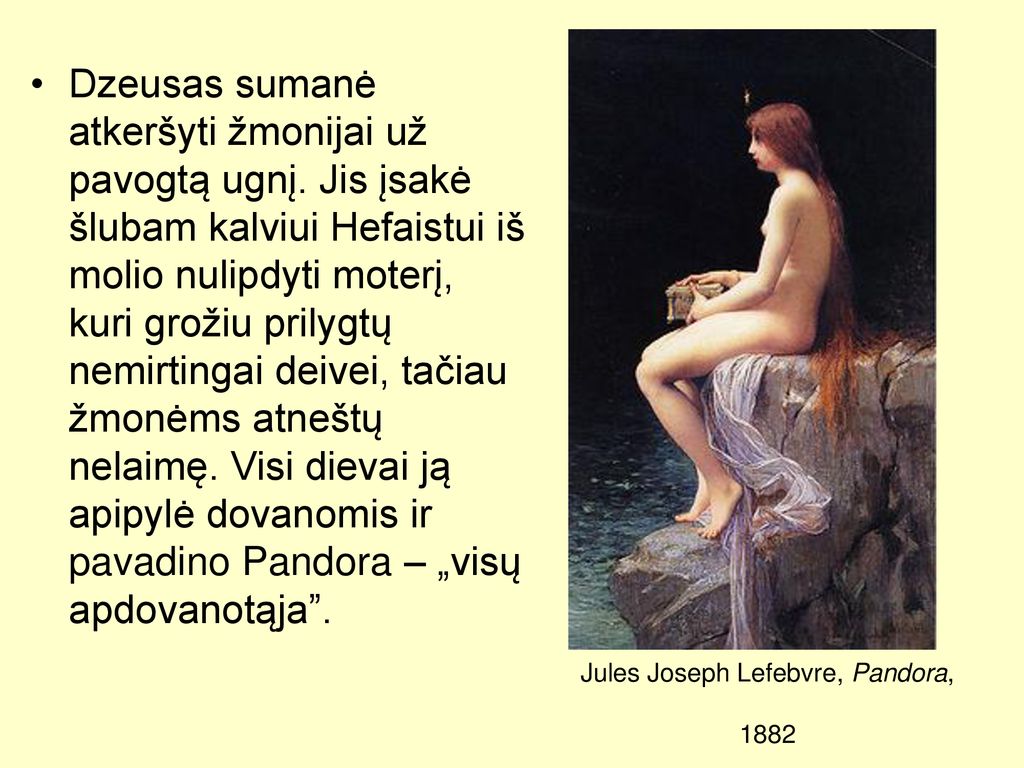 Jules Joseph Lefebvre, Pandora, 1882