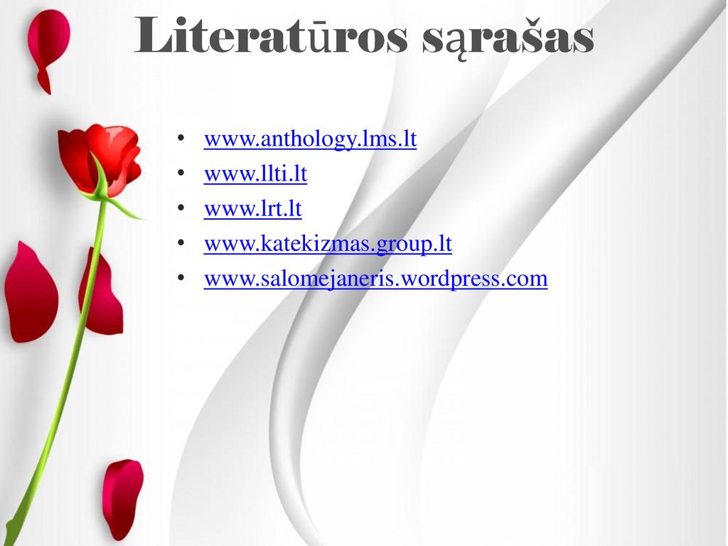Literatūros sąrašas