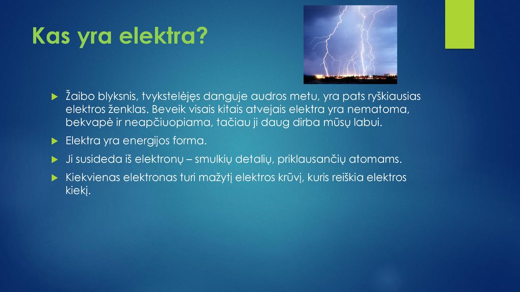 Kas yra elektra