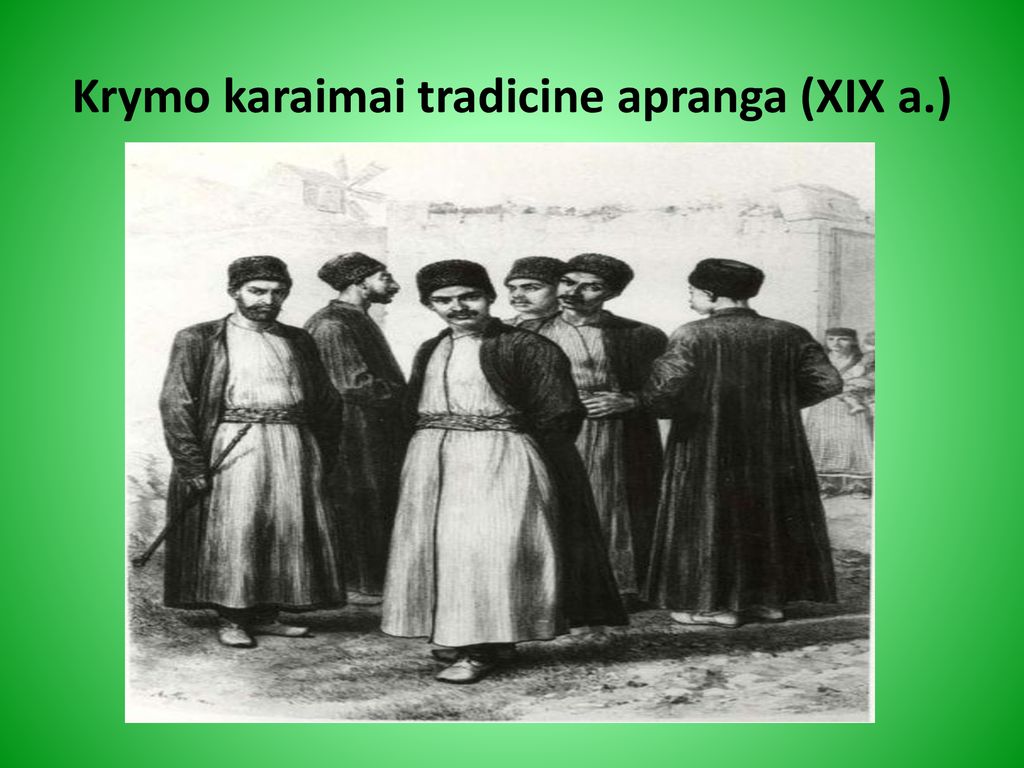 Krymo karaimai tradicine apranga (XIX a.)