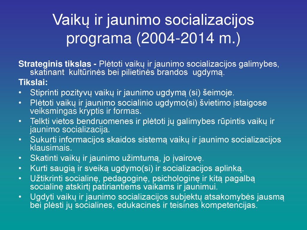 Socialinės Politikos Departamentas: Svarbiausi Darbai Ir Planai - Ppt ...