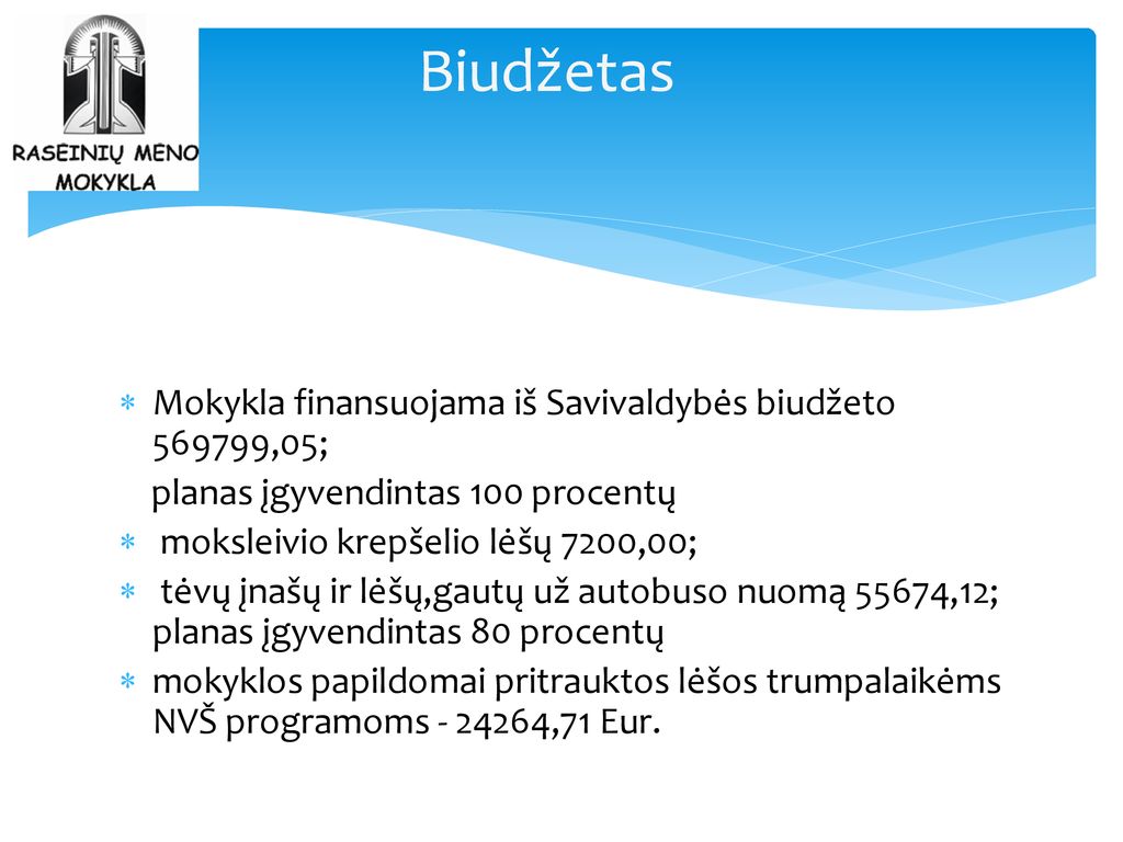 RASEINIŲ MENO MOKYKLOS DIREKTORĖS 2016 METŲ VEIKLOS ATASKAITA - Ppt ...