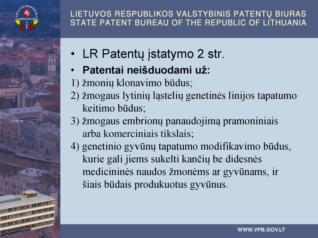 LR Patentų įstatymo 2 str.