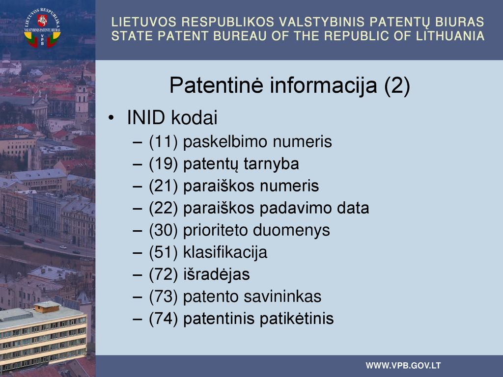 Patentinė informacija (2)