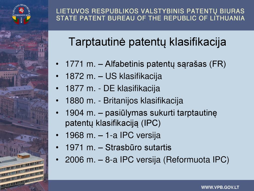 Tarptautinė patentų klasifikacija