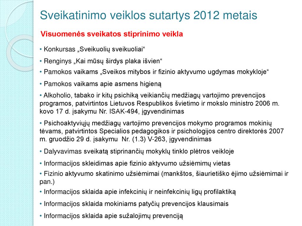 Visuomenės Sveikatos Priežiūros Aktualijos Savivaldybėse - Ppt Atsisiųsti