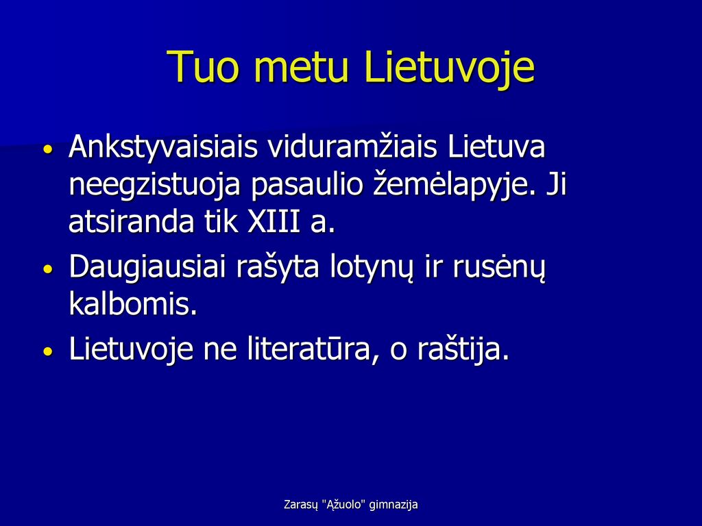 Senieji Lietuvos Metraščiai, Kronikos, Laiškai (viduramžiai) - Ppt ...