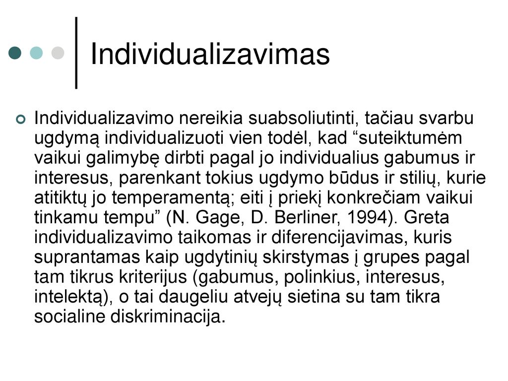 Ugdytinių Pažinimo Svarba Ir Galimybės. Ugdymo Individualizavimas - Ppt ...