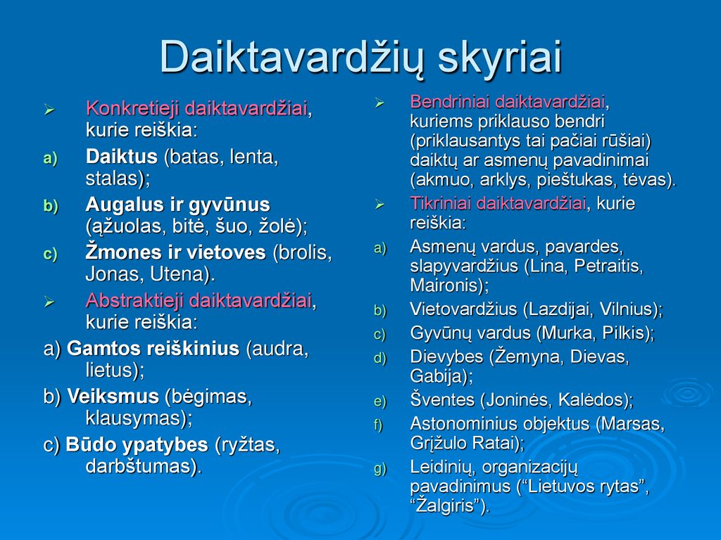 DAIKTAVARDŽIO REIKŠMĖ IR GRAMATINIAI POŽYMIAI - Ppt Atsisiųsti