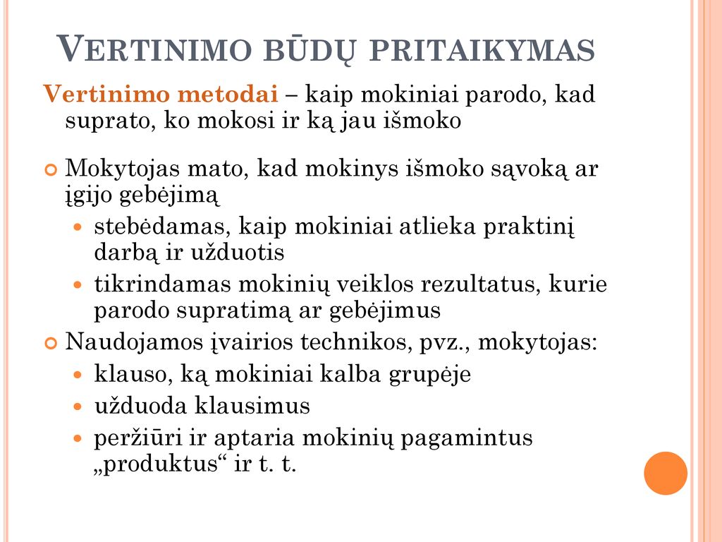 Ugdymo Individualizavimas Ir Diferencijavimas - Ppt Atsisiųsti