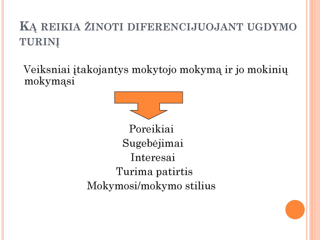 Ugdymo Individualizavimas Ir Diferencijavimas - Ppt Atsisiųsti